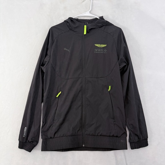 Puma Other - Puma Aston Martin Windbreaker Jacket Men XS Gray Full Zip Formular One F1 Racing